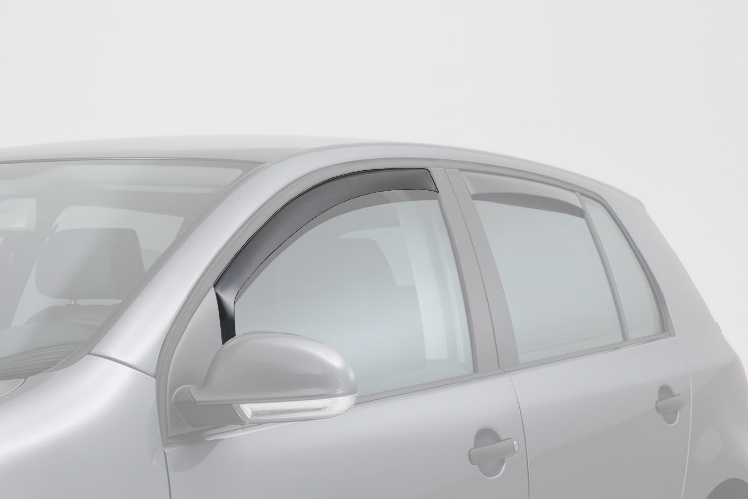 Side window deflectors Ford Transit Custom 2012-2022 front doors - smoke grey