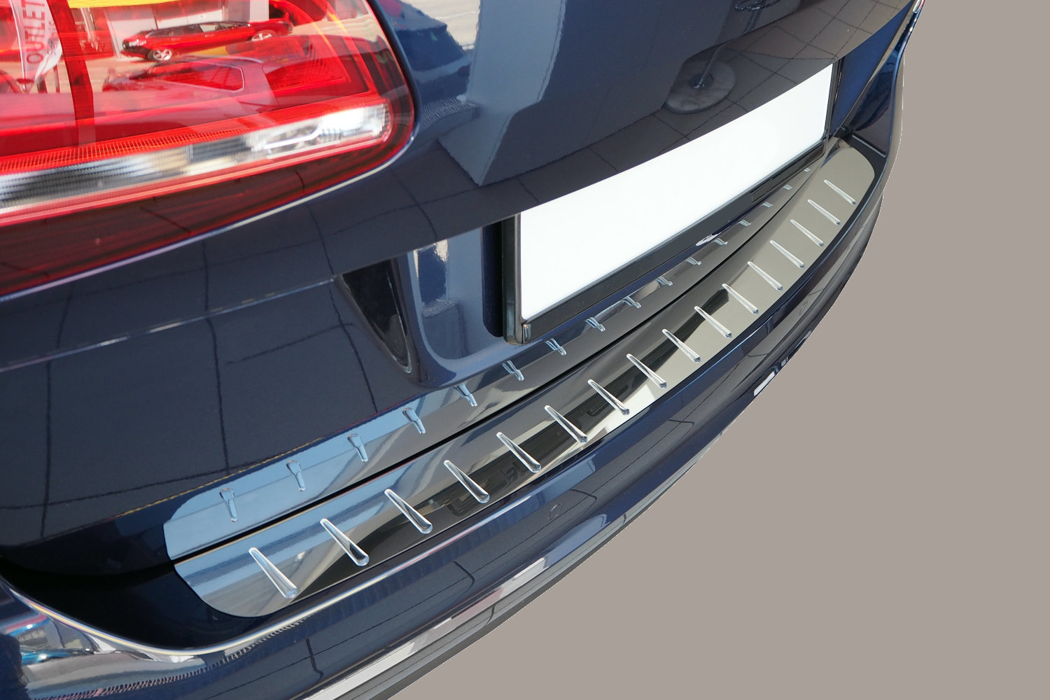 Rear bumper protector Honda Insight II 2009-2014 5-door hatchback stainless steel high gloss