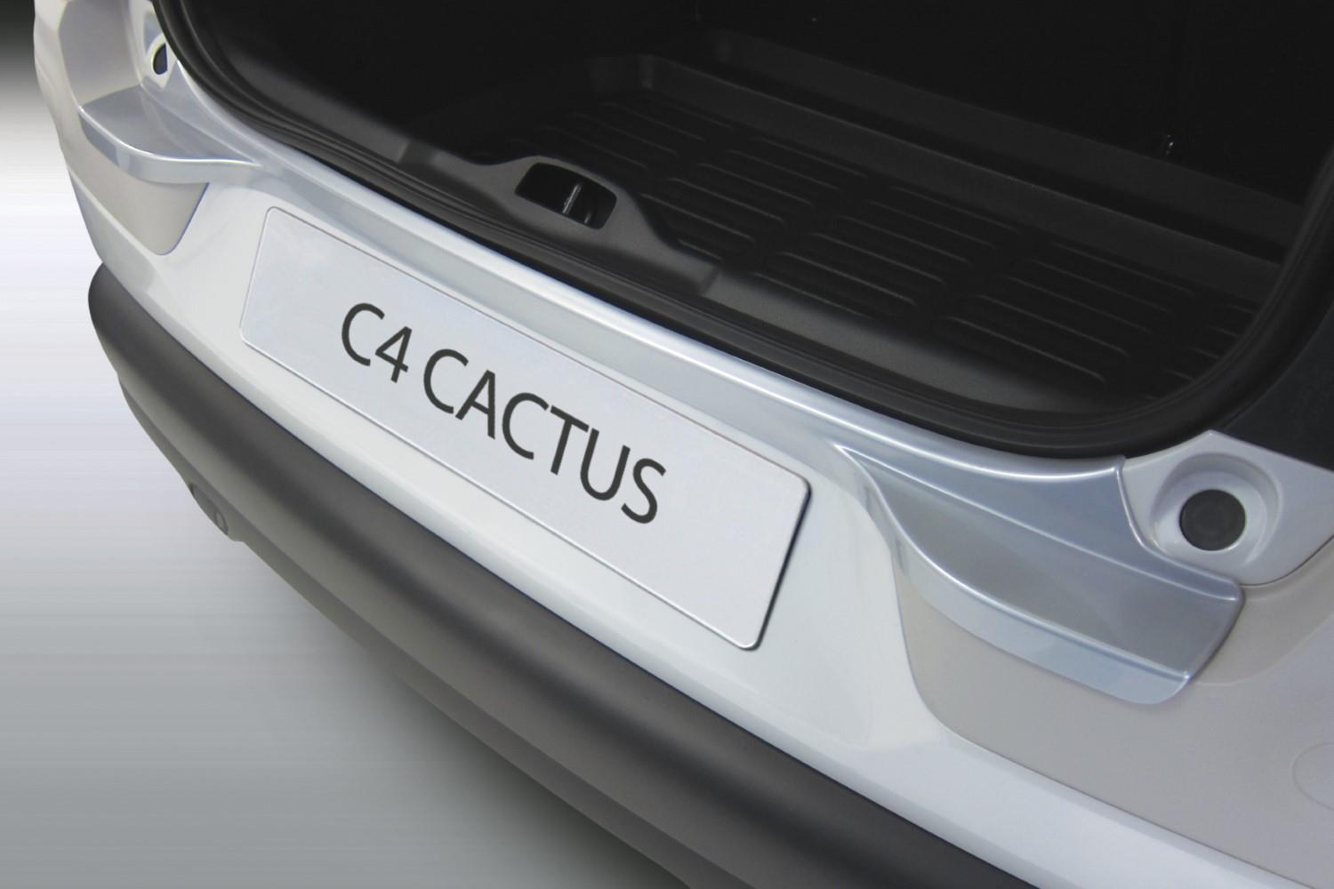 Rear bumper protector Citroën C4 Cactus 2014-2018 5-door hatchback ABS - matt black