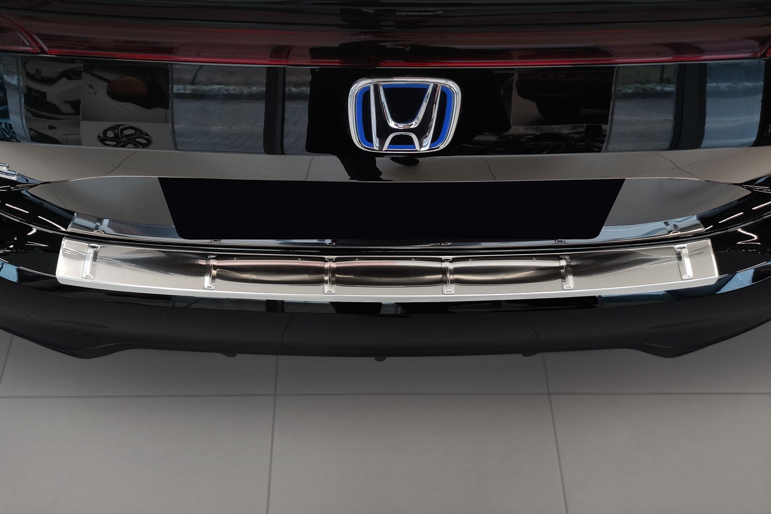 Rear bumper protector Honda Civic XI 2021-present 5-door hatchback stainless steel brushed