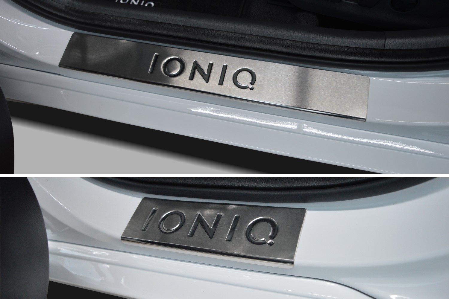Door sill plates Hyundai Ioniq 2016-2022 5-door hatchback stainless steel  - 4 pieces