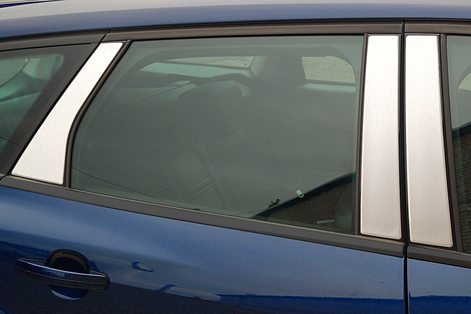 B-pillar covers Ford Focus III 2010-2014 5-door hatchback aluminium