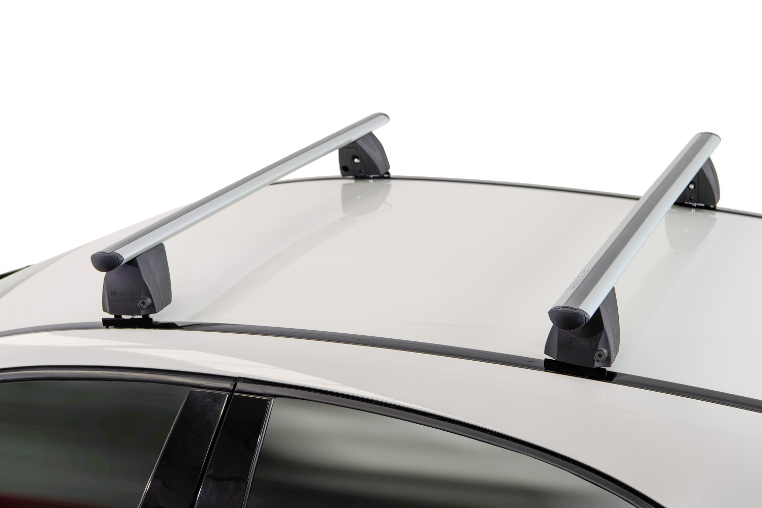 Roof bars Tesla Model S 2012-2016 5-door hatchback Menabo Delta silver