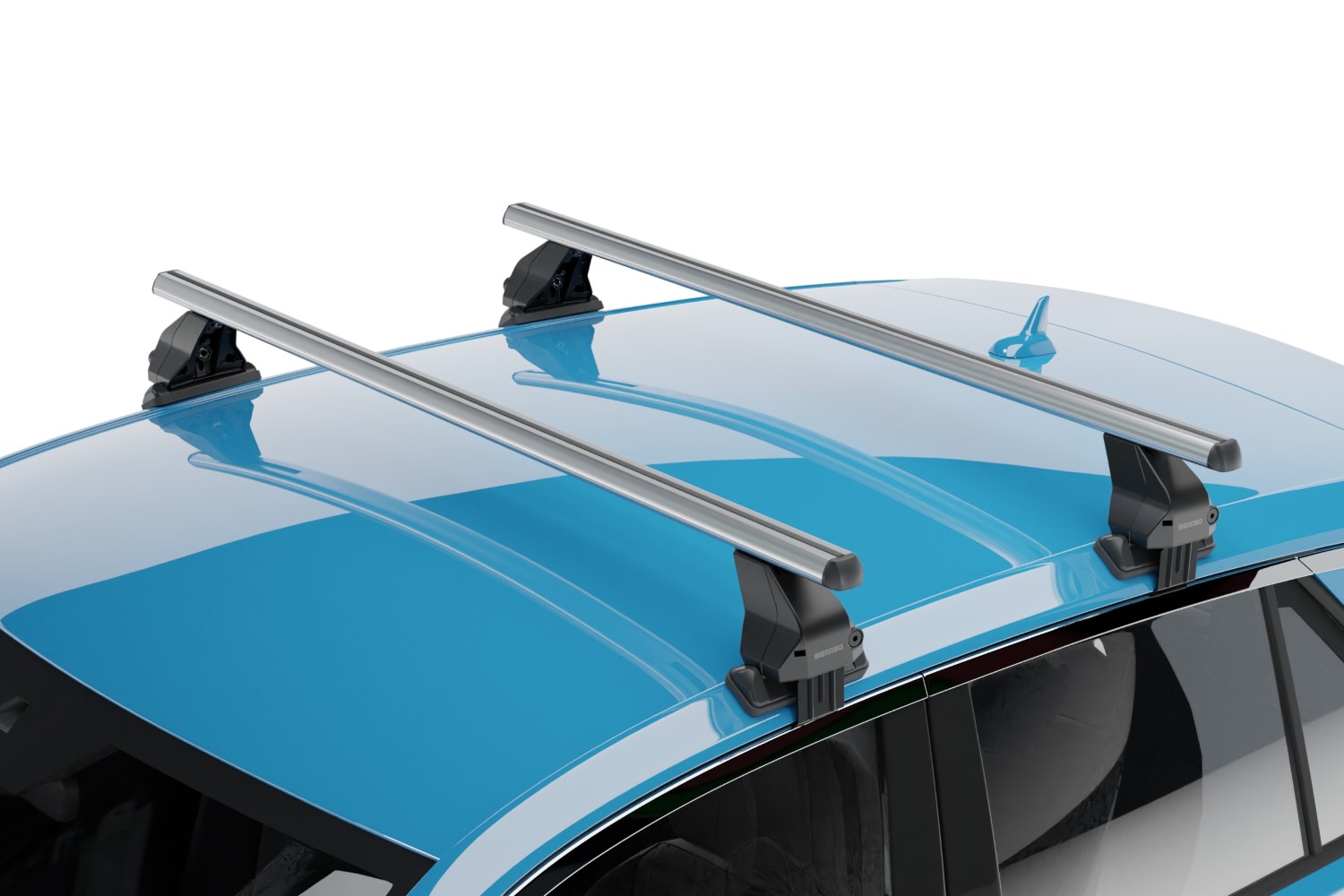 Barres de toit Fiat Panda III 2012-présent 5 portes bicorps Menabo Omega Alu argent