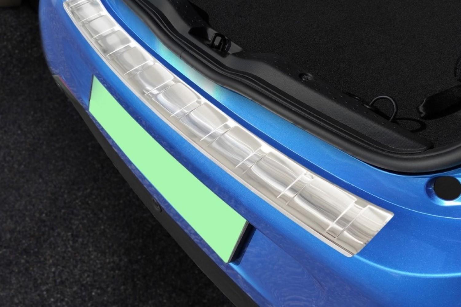 Rear bumper protector Smart Forfour (W453) 2014-present 5-door hatchback stainless steel brushed