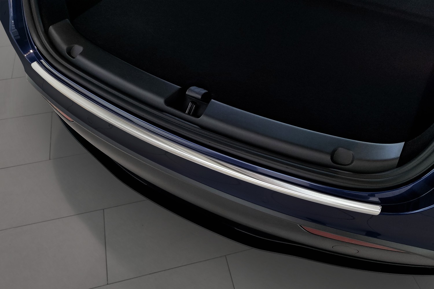 Rear bumper protector Tesla Model Y 2020-present stainless steel brushed