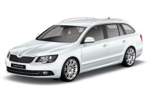 Ladekantenschutz Skoda Superb II Combi (3T) Edelstahl anthrazit | CPE | Abdeckblenden