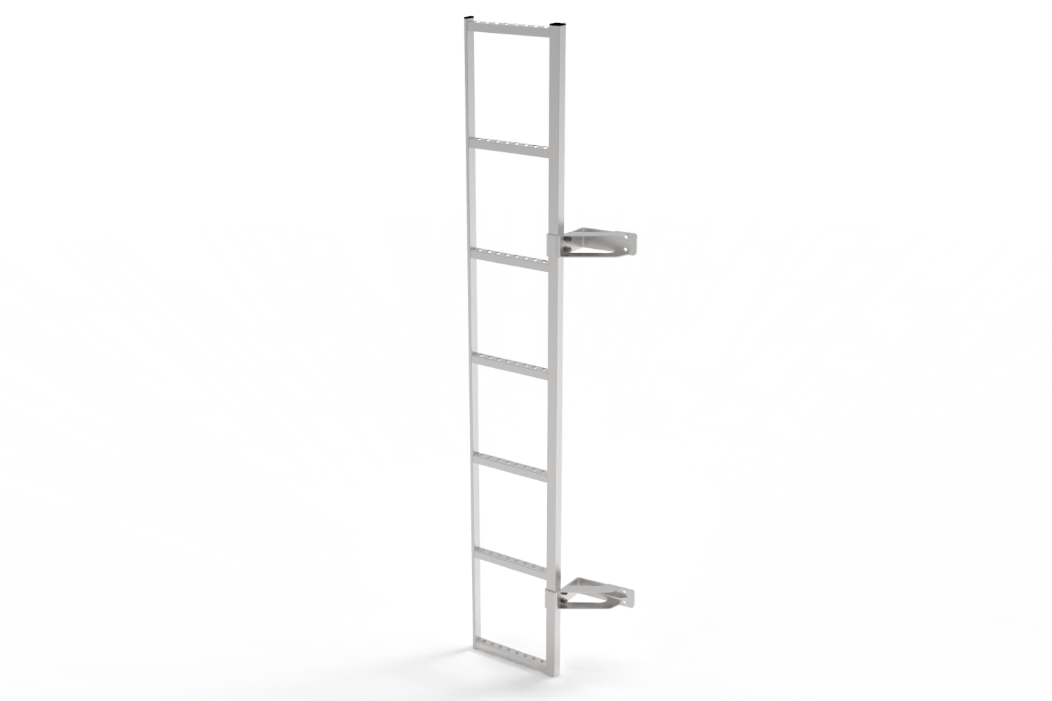 Door ladder suitable for MAN TGE 2017-present hinge mounting 180° silver