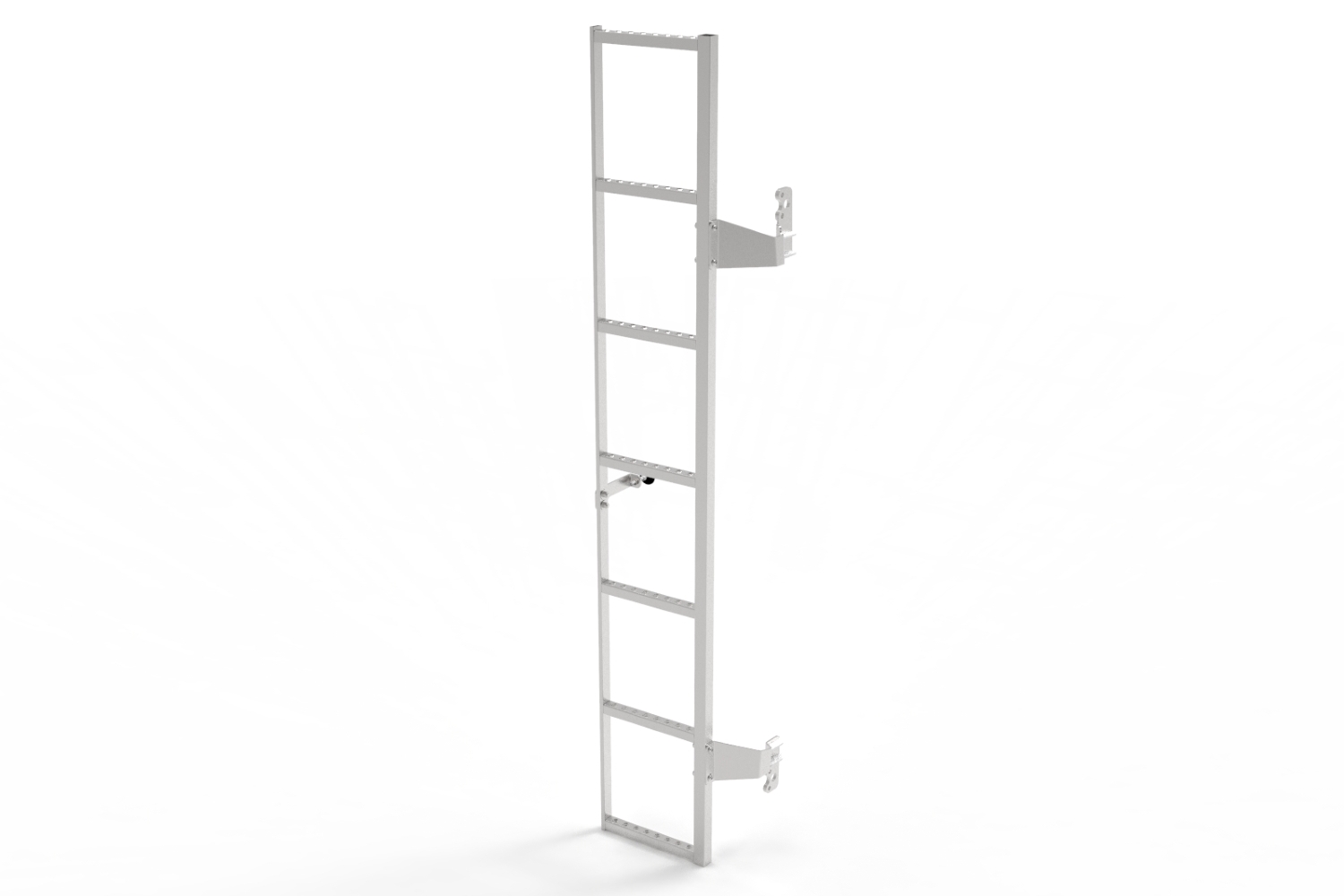 Door ladder suitable for Ford Transit IV 2014-present hinge mounting 180° silver