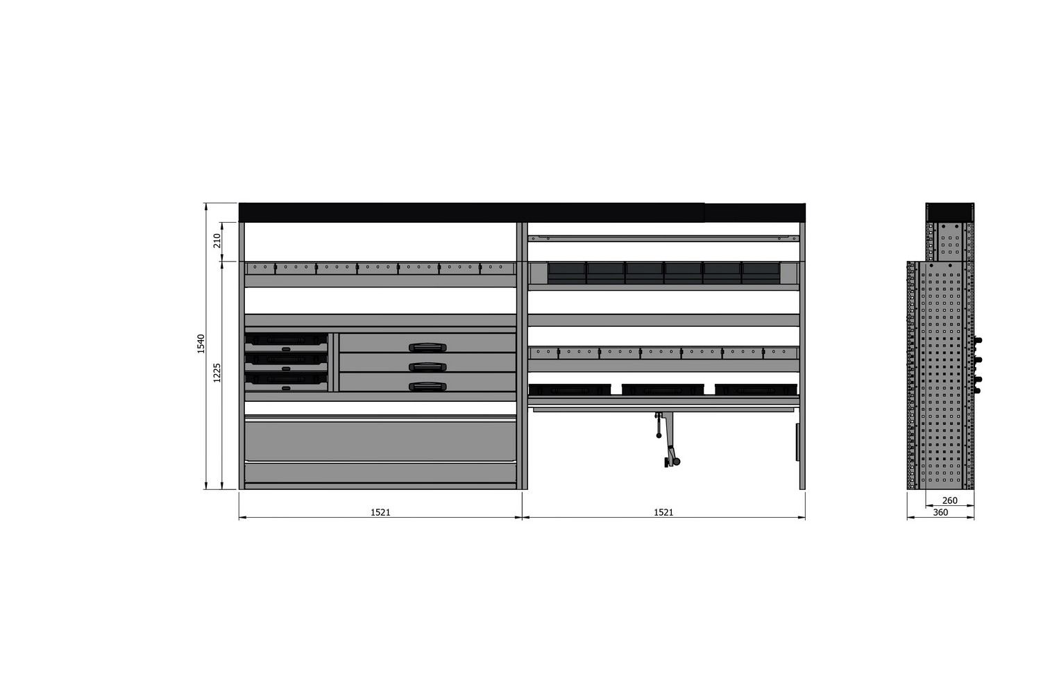 Van racking - (202x36x154PR) (2) Van racking - (202x36x154PR) (2)