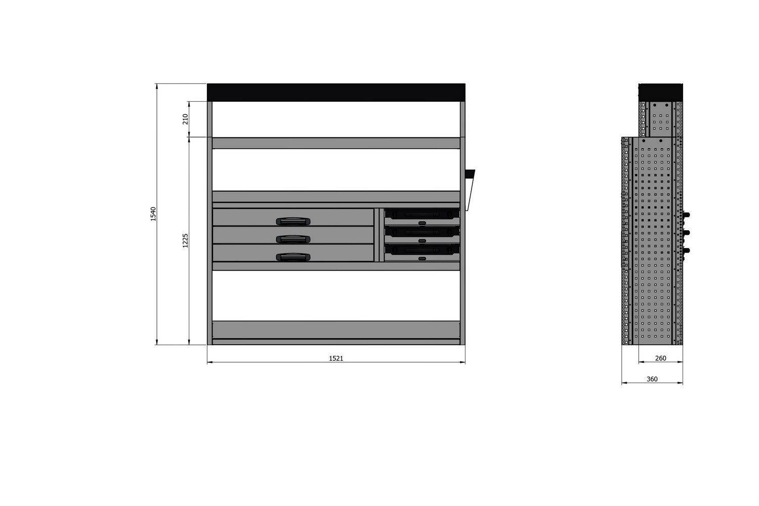 Van racking - (101x36x154PR) (2)