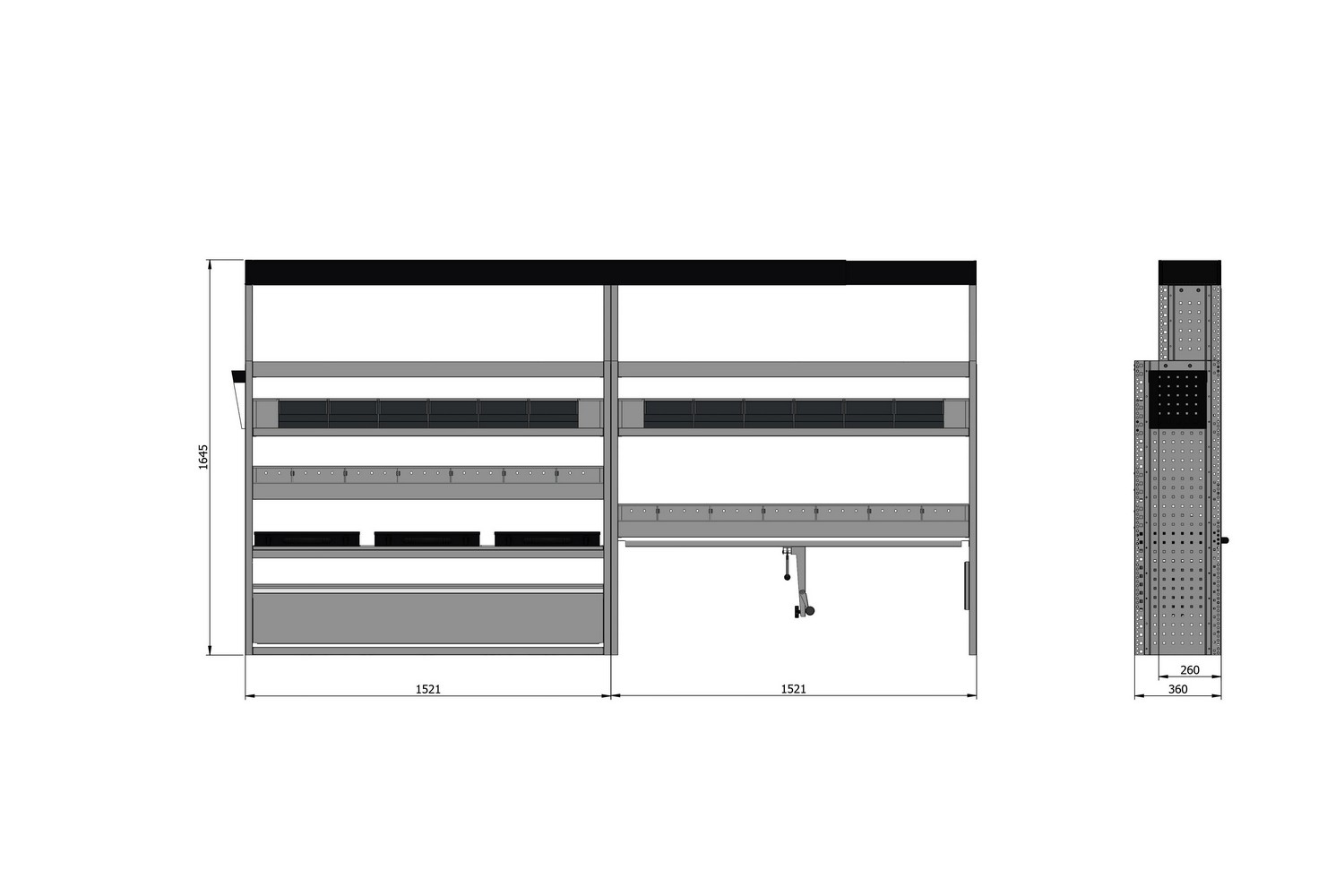 Van racking - (202x36x164PL) (2)