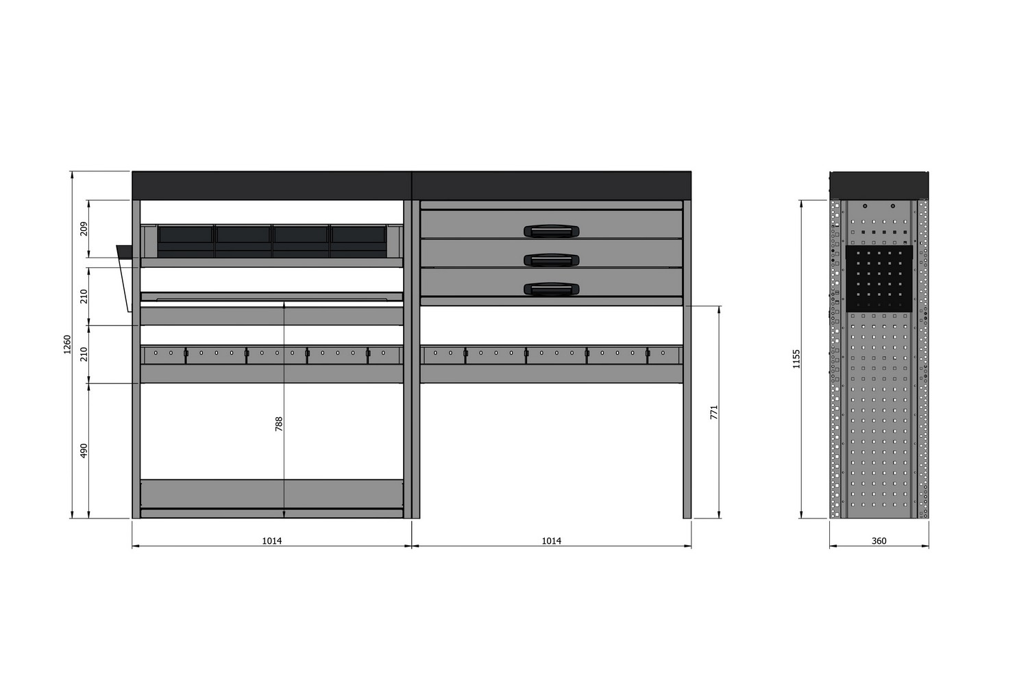 Van racking - (202x36x126PRS) (2)