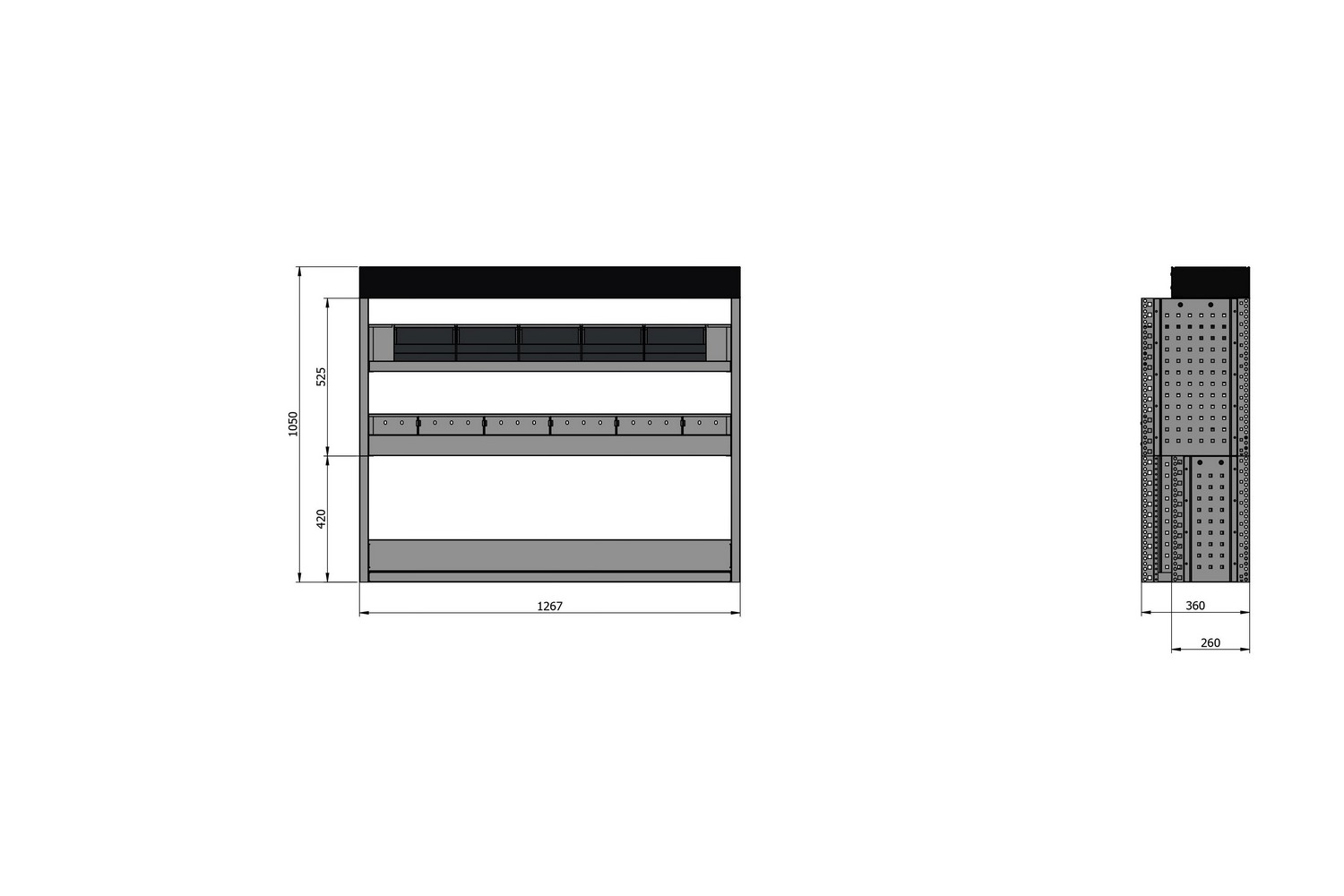 Van racking - (126x36x105BAC) (2)