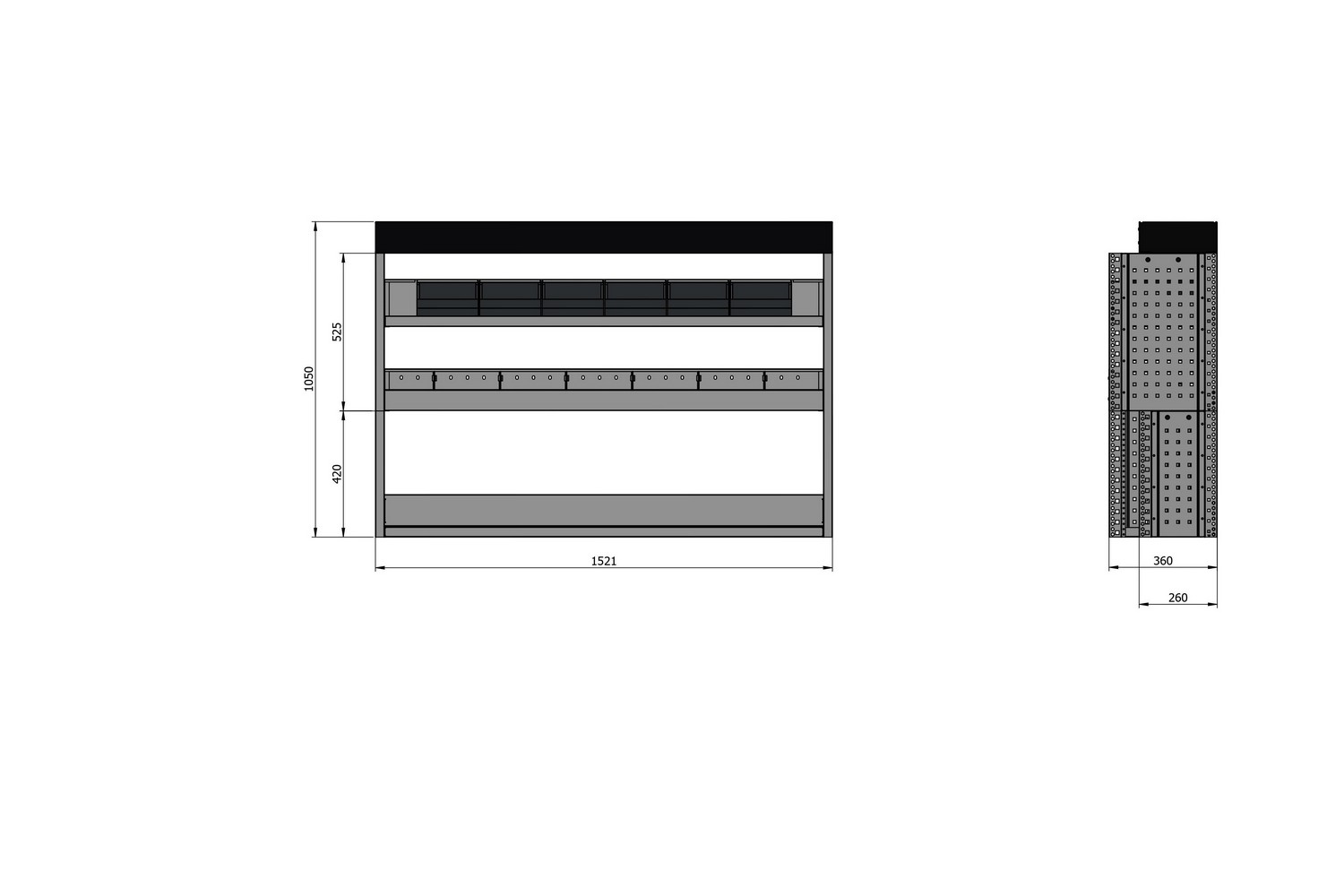Van racking - (152x36x105BAC) (2)