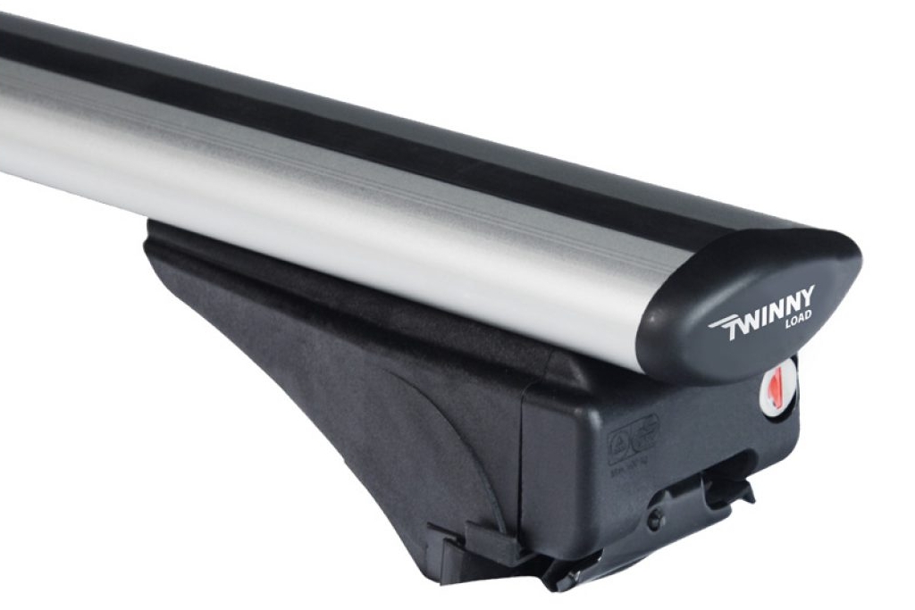 Jeu De Barres De Toit Twinny Load En Acier - Pour Voitures Avec Barres Longitudinales - Charge Max 100kg - Antivol