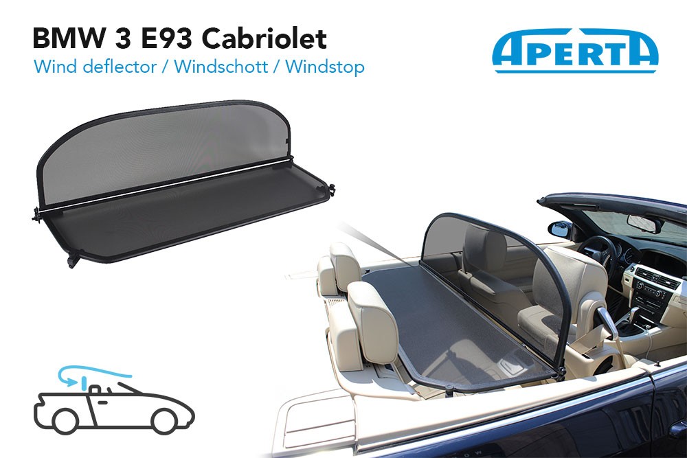 BMW113SCD Cabriolet wind deflector BMW 3 Series Cabriolet (E93) 2005-2012 Carbon look (3)