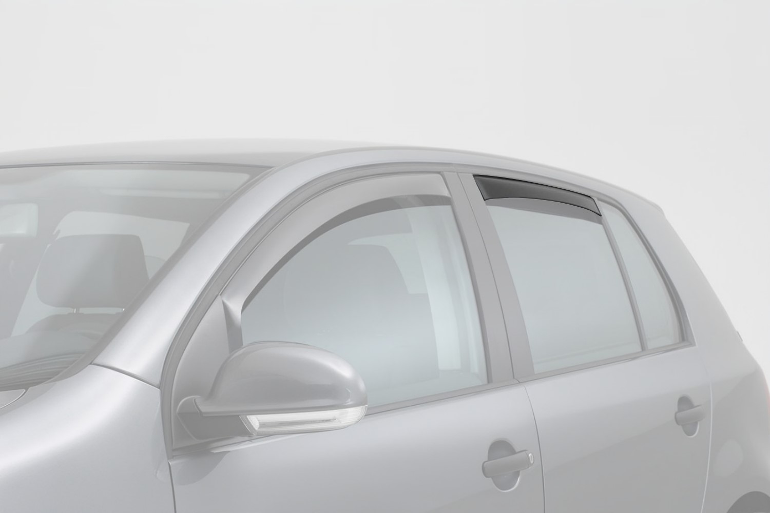 Side window deflectors Mitsubishi Outlander II 2007-2012 rear doors - smoke grey
