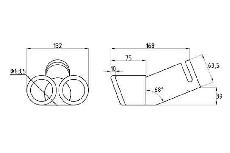 Exhaust trim 2x round stainless steel 4 (EXH101ET)_product