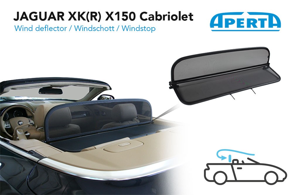 Jaguar XK X150 Wind Deflector 2006 onwards Mesh Black XKR