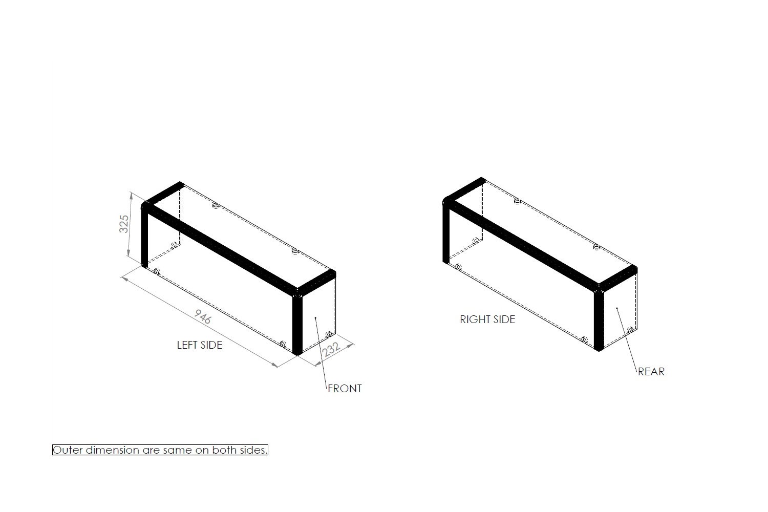 Floor liner plywood - Line drawing