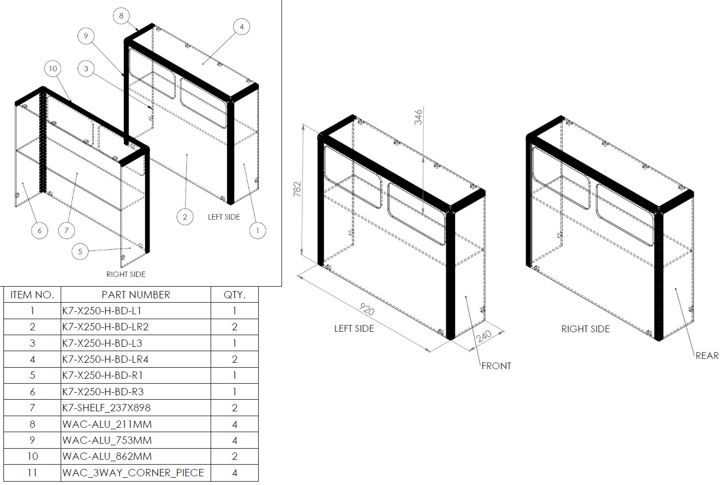 Floor liner plywood - Line drawing Floor liner plywood - Line drawing