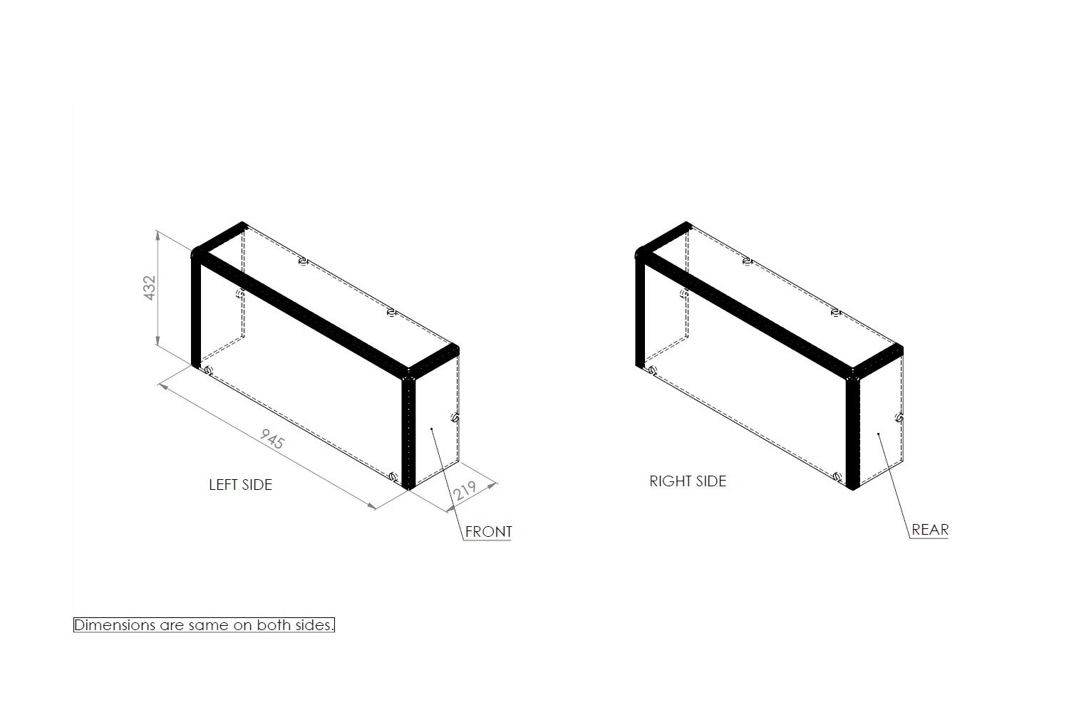 Floor liner plywood - Line drawing