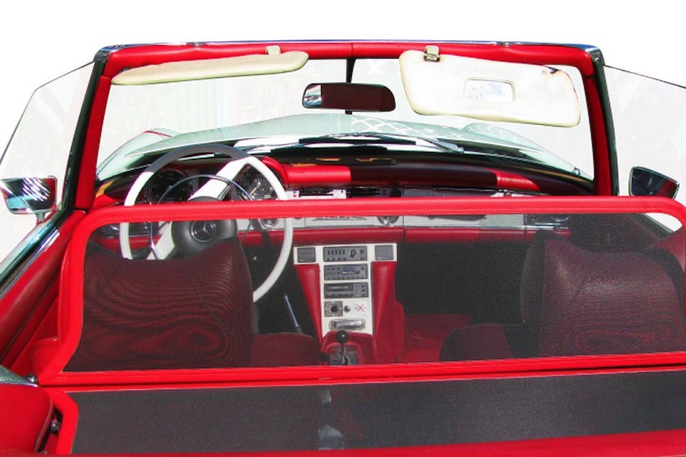 MB20SLCD Cabriolet wind deflector Mercedes-Benz SL (W113) 1963-1971 Red (5)