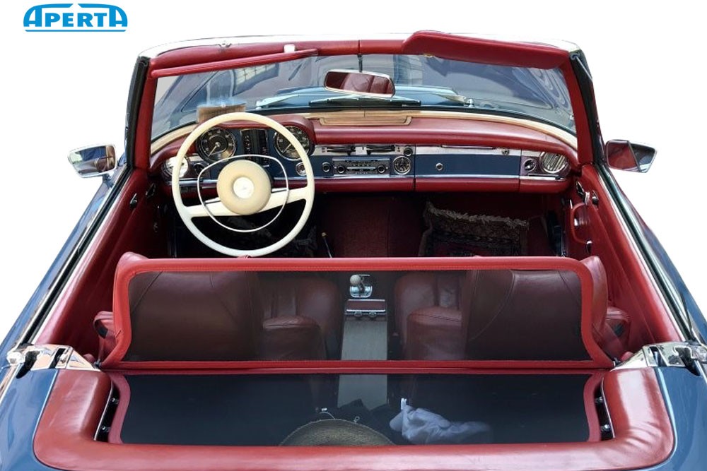 MB20SLCD Cabriolet wind deflector Mercedes-Benz SL (W113) 1963-1971 Red (6)
