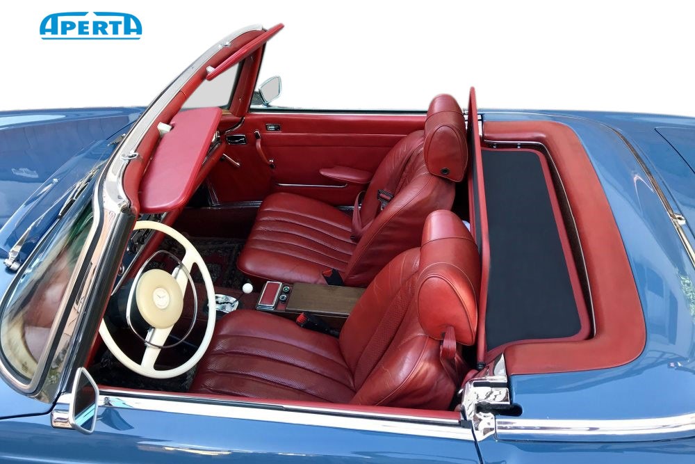 MB20SLCD Cabriolet wind deflector Mercedes-Benz SL (W113) 1963-1971 Red (7)