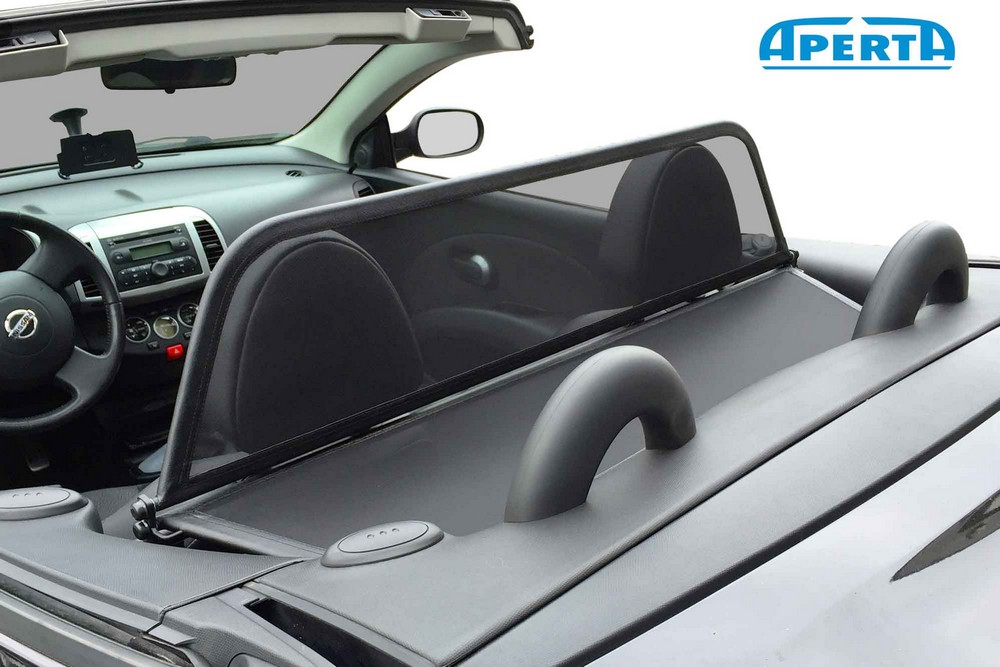 NIS1MICD Cabriolet wind deflector Nissan Micra C+C (K12) 2006-2010 Black (4)