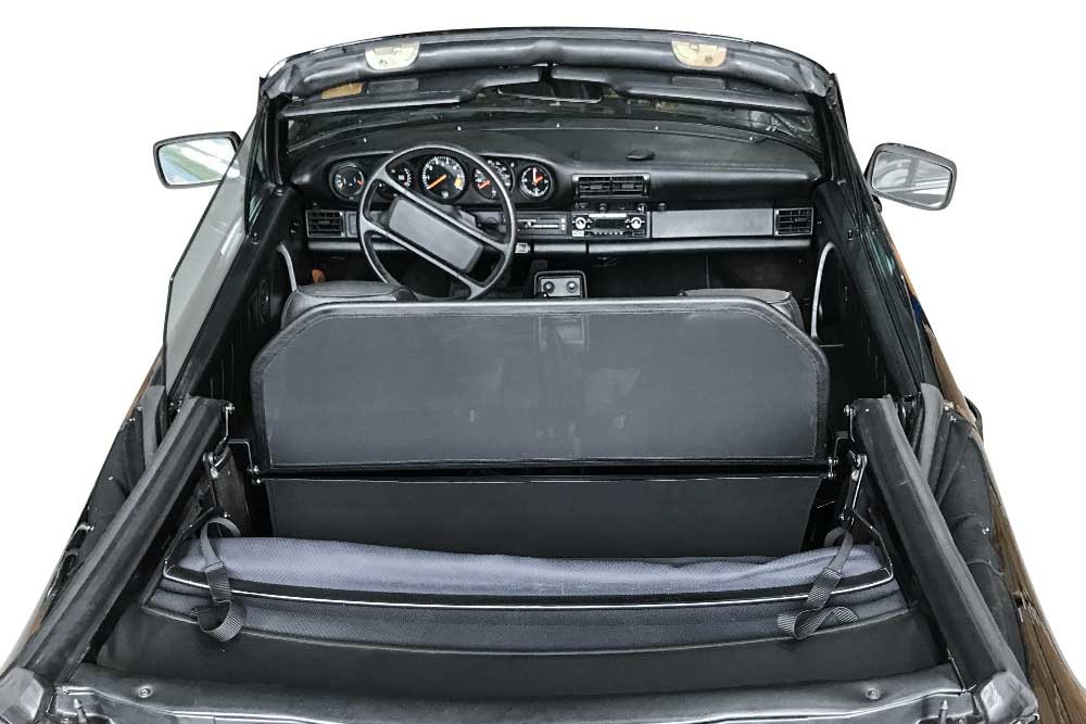 POR191CD Cabriolet wind deflector Porsche 911 Cabriolet (964) 1989-1992 Black (6)