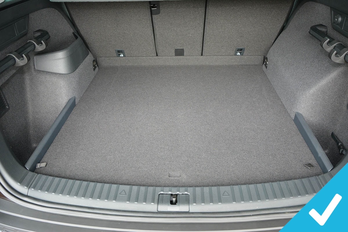 + cadeau 3 rangées de sièges tapis de coffre de voiture Accessoires Idéal pour chiens et animaux Protection de coffre en PVC compatible avec Skoda KODIAQ 7 places depuis 2016 