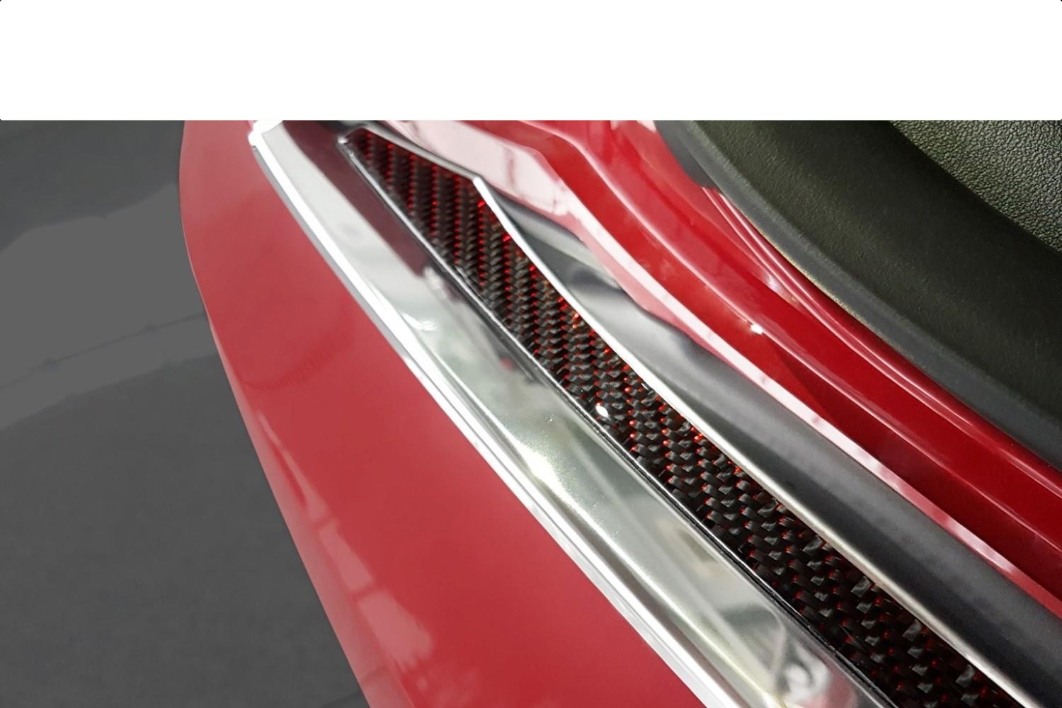 Bumperbeschermer Tesla Model S 2012-heden 5-deurs hatchback RVS - carbon