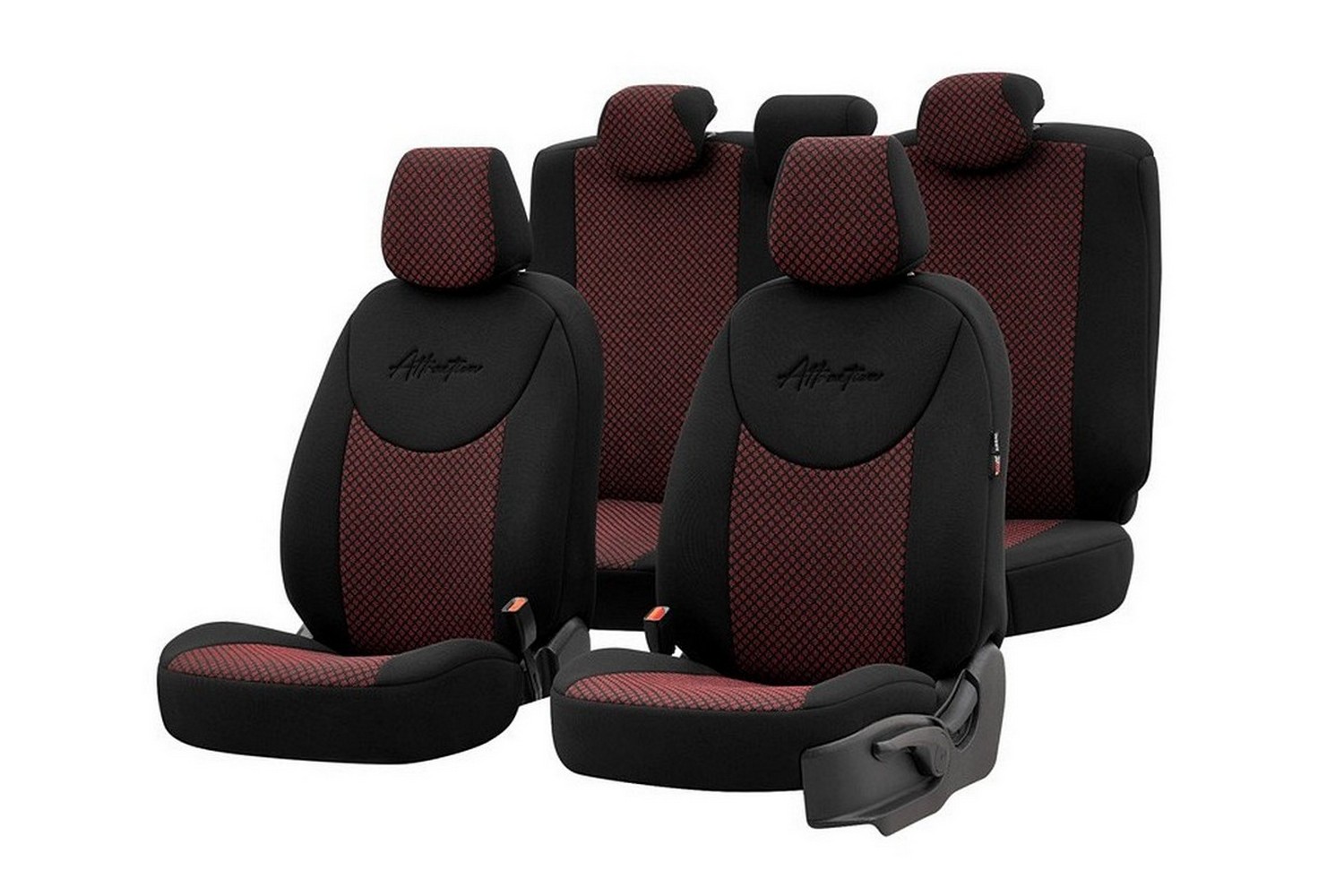 Seat covers universal Attraction Black - Burgundy