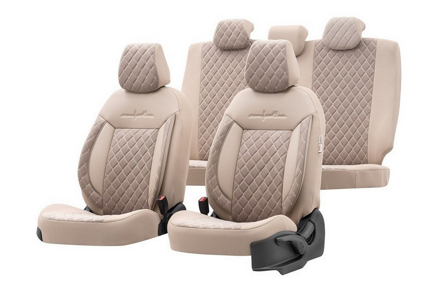 NORAUTO Sitzbezug für 2 Vordersitze, Design JUPITER-1 creme-beige