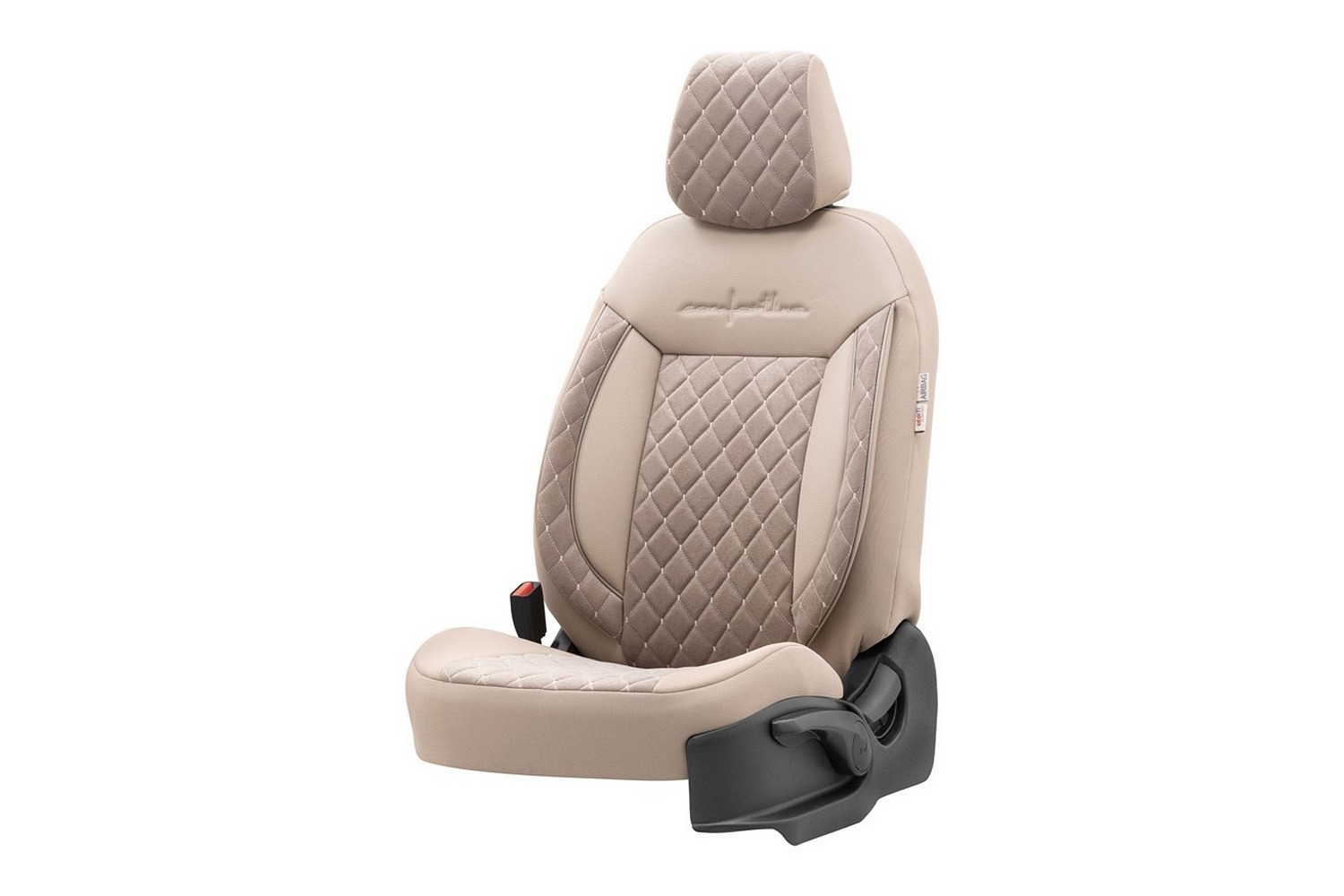 Sitzbezüge Auto für Seat Ateca (2016-2019) - Vordersitze Autositzbezüge Set  Universal Schonbezüge - Auto-Dekor - Comfort 1+1 - beige beige