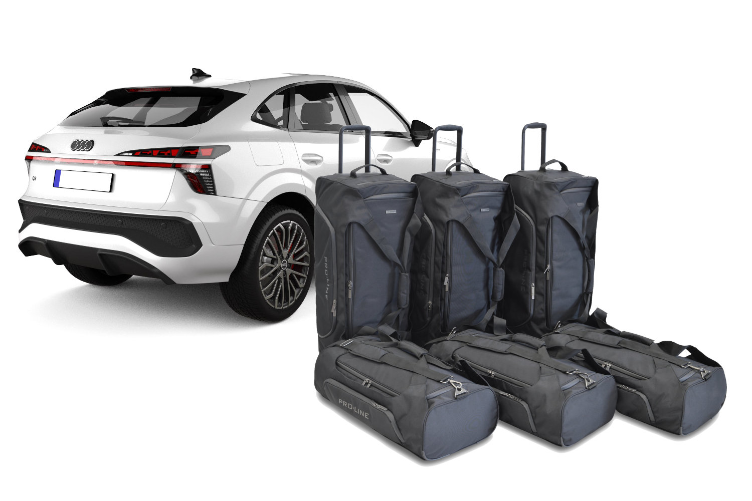Set de sacs de voyage convient à Audi Q3 Sportback (FJ) 2025-présent 5 portes bicorps Pro.Line