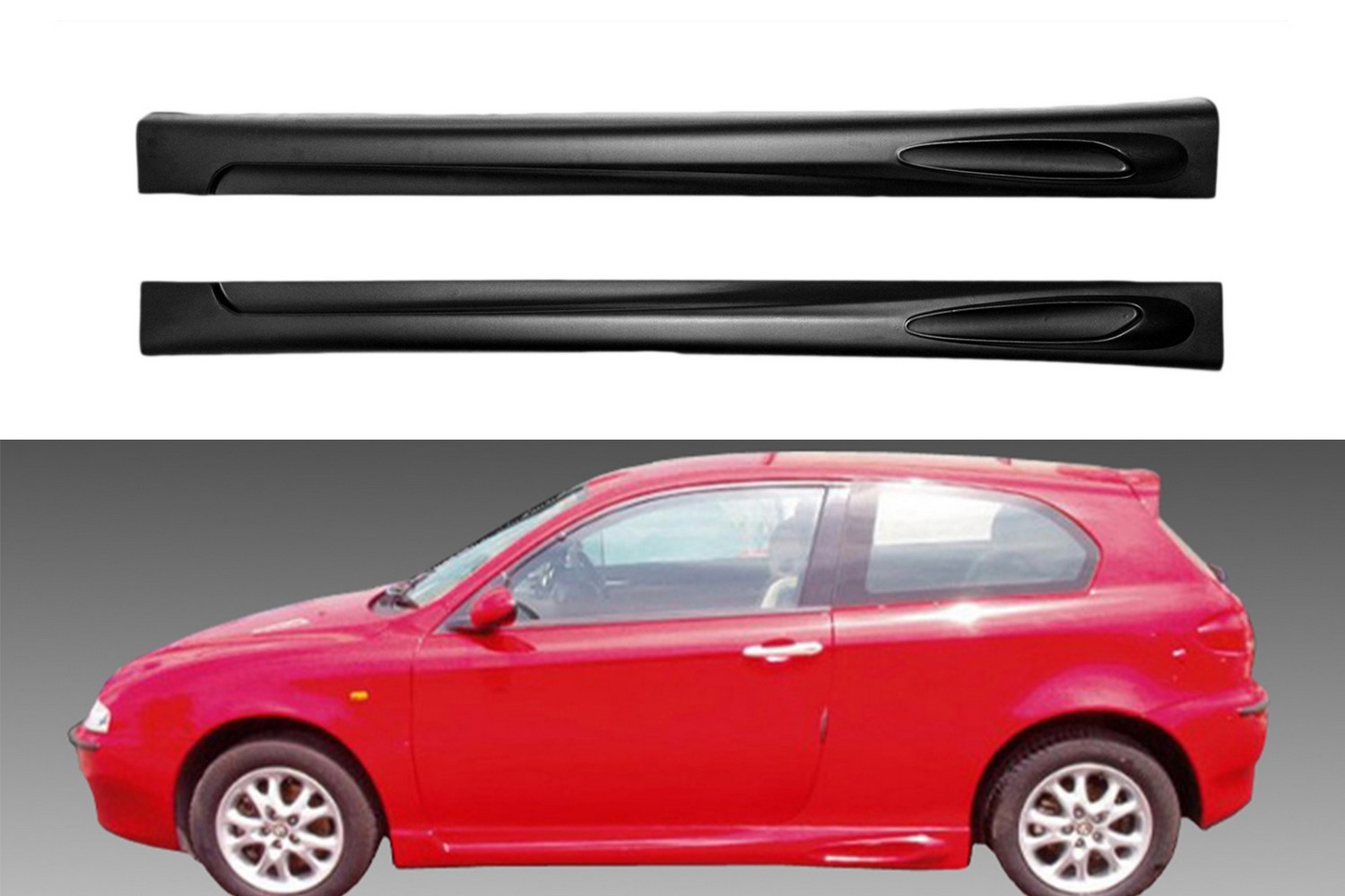 Side skirts suitable for Alfa Romeo 147 2000-2010 5-door hatchback ABS