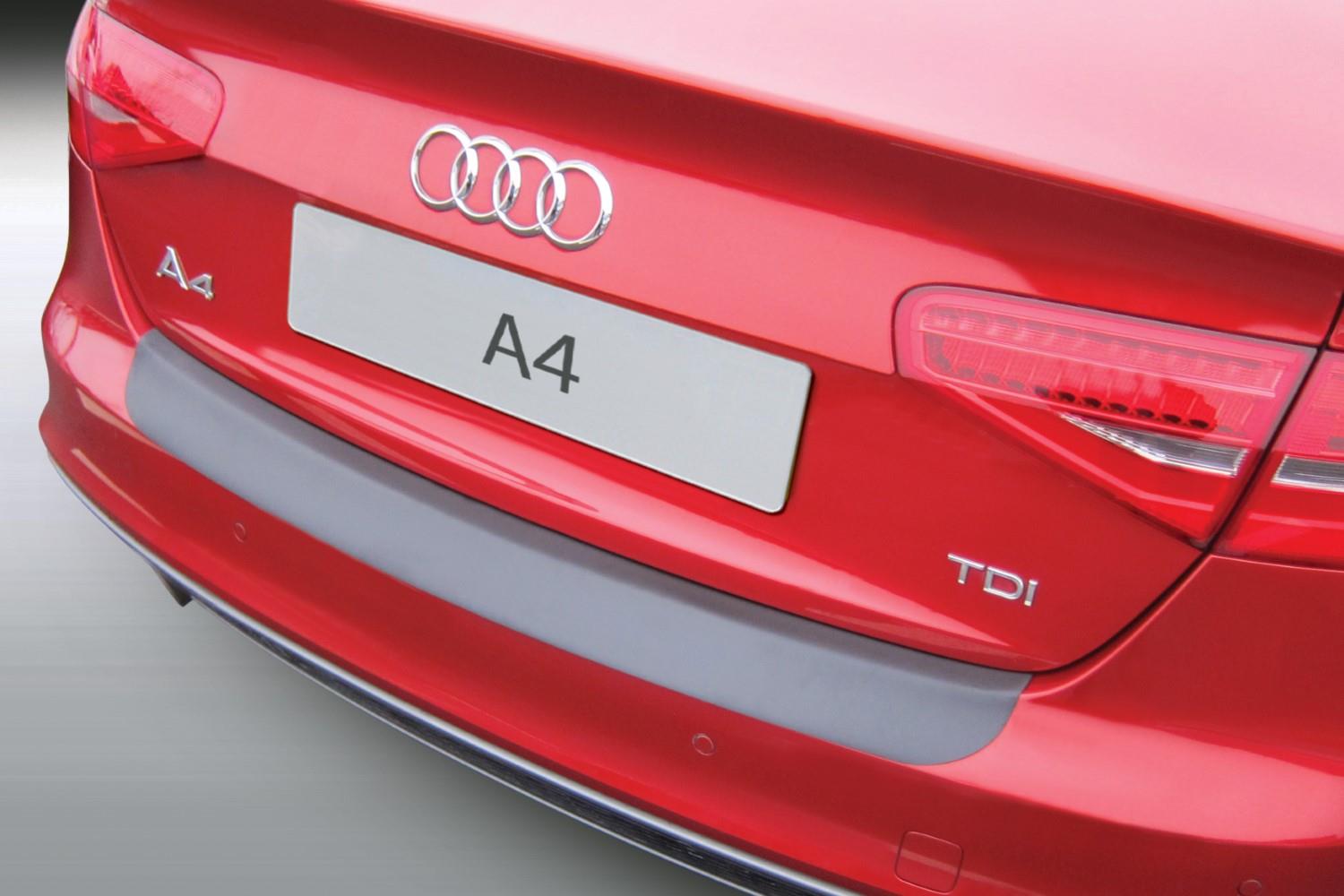 Rear bumper protector suitable for Audi A4 (B8) 2012-2015 4-door saloon ABS - matt black