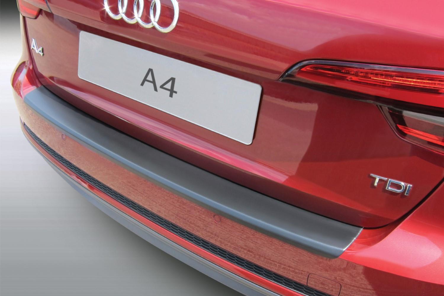 Rear bumper protector suitable for Audi A4 Avant (B9) 2015-present ABS - matt black