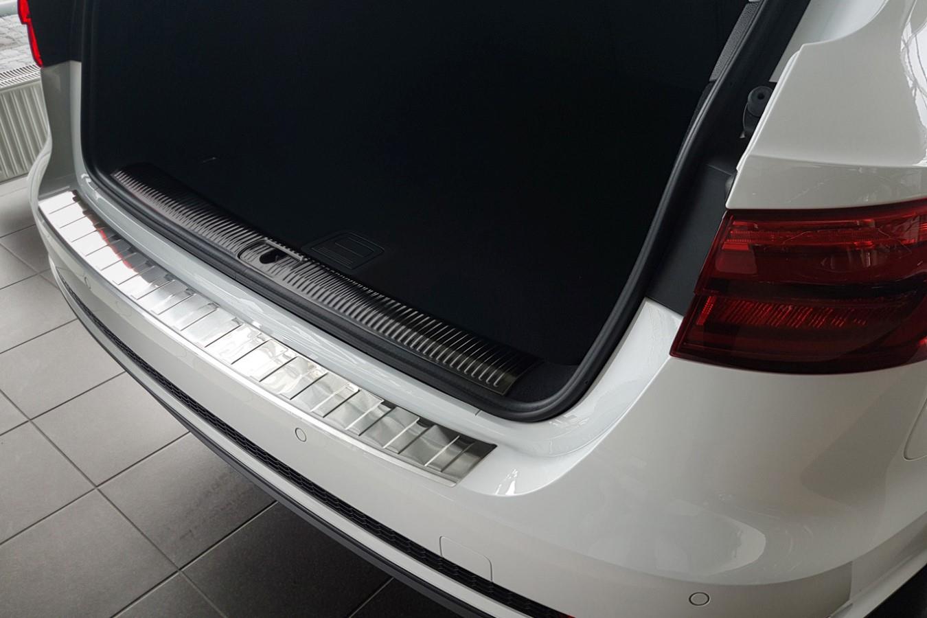 Audi A4 Avant (B9) 2015-> rear bumper protector stainless steel (AUD12A4BP) (2)