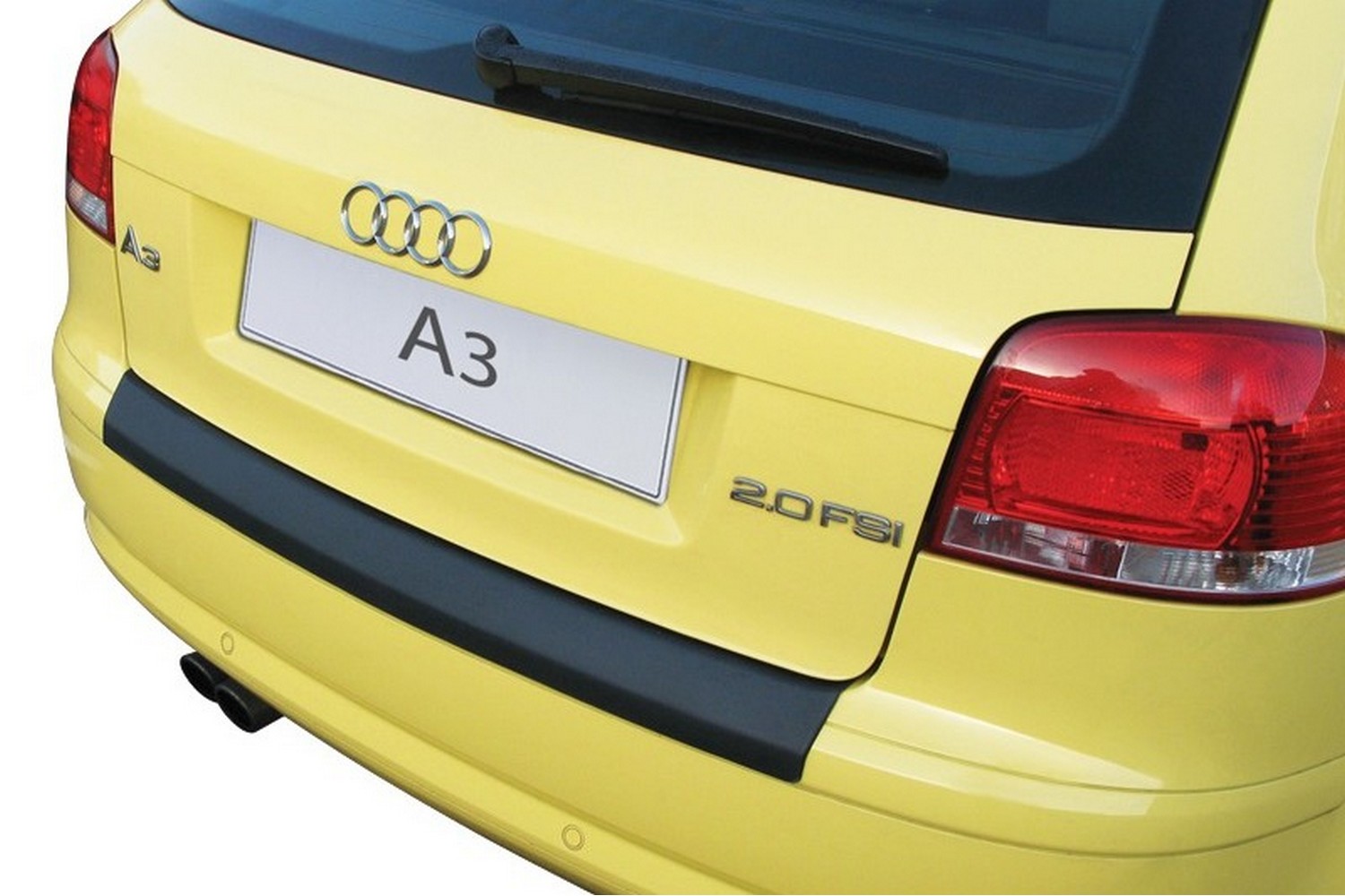 Protection de seuil de coffre convient à Audi A3 (8P) 2003-2008 3 portes bicorps ABS - noir mat