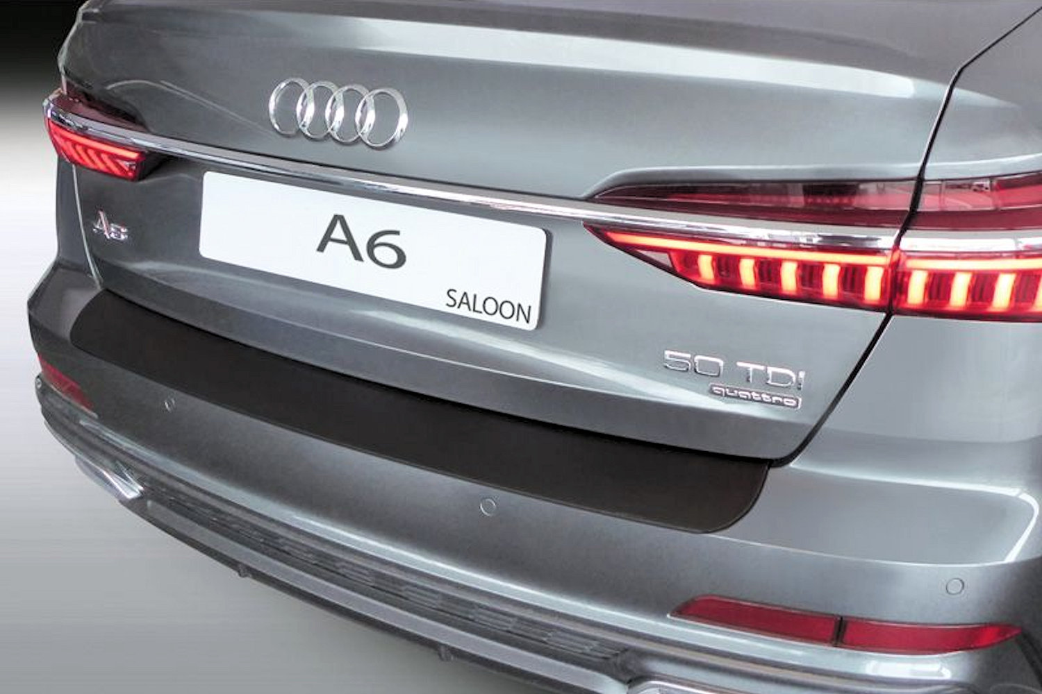 Protection de seuil de coffre Audi A6 (C8) 2018-présent 4 portes tricorps ABS - noir mat