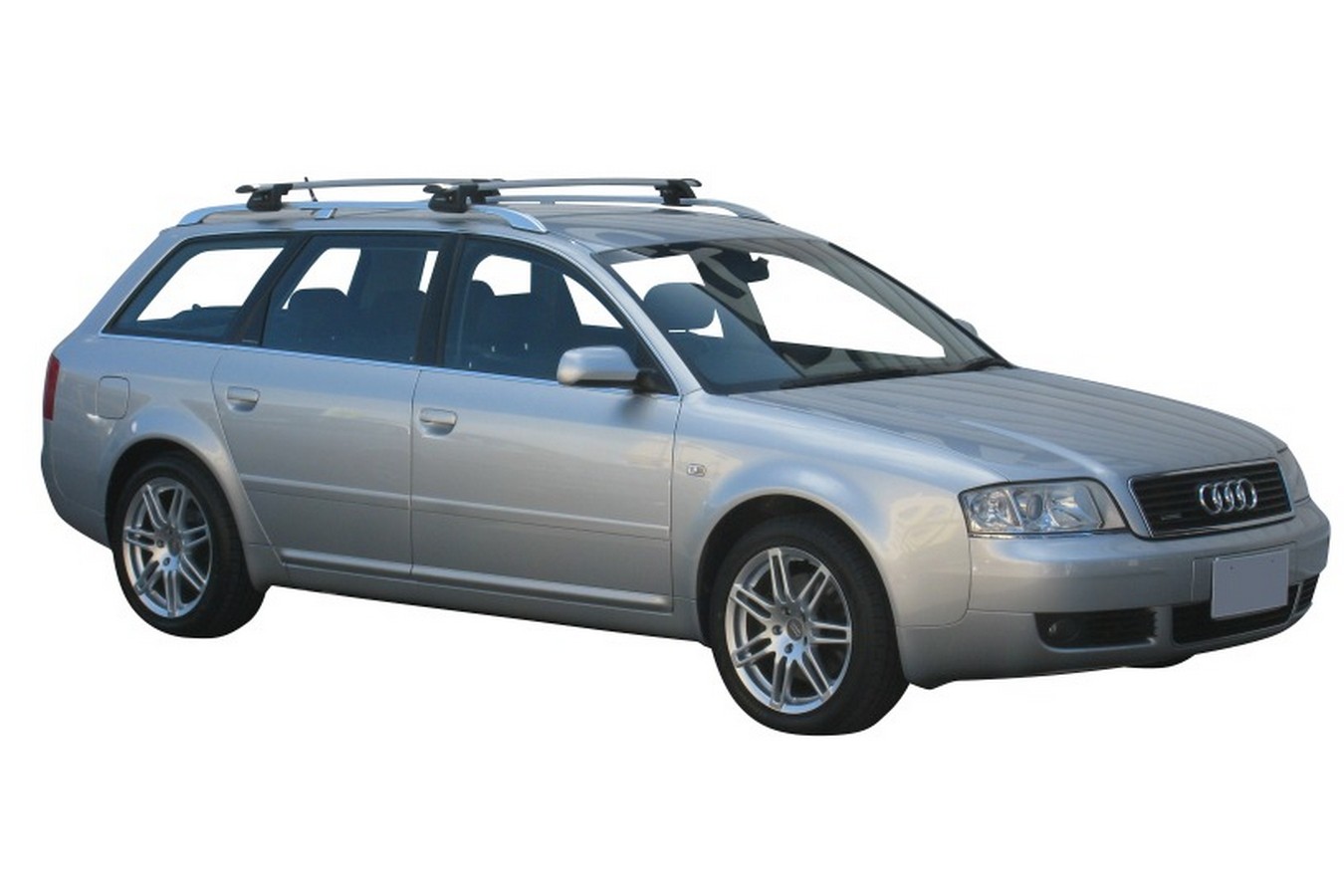 Roof bars suitable for Audi A6 Avant C5 1997 2005 wagon Yakima Aero ThruBar black