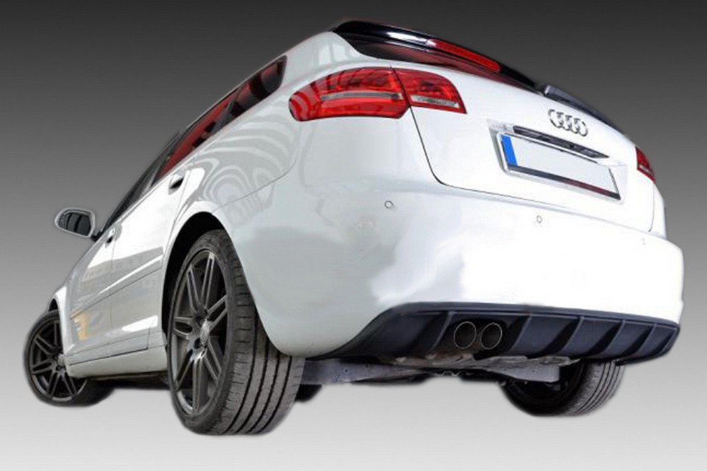Achterdiffusor geschikt voor Audi A3 Sportback (8P) 2008-2012 5-deurs hatchback Polyester