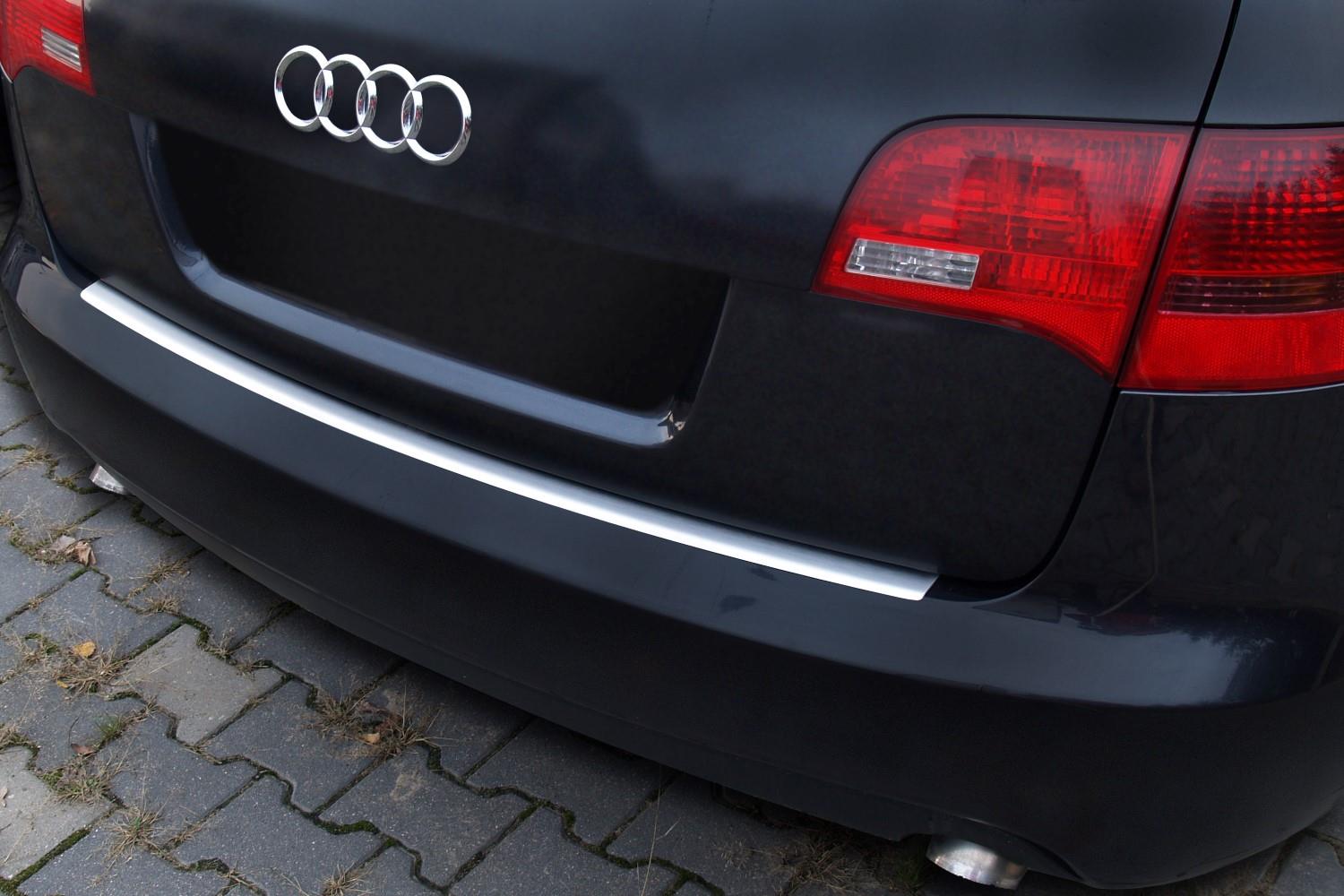Audi A6 Avant (C6) 2005-2011 rear bumper protector stainless steel (AUD1A6BP) (1)