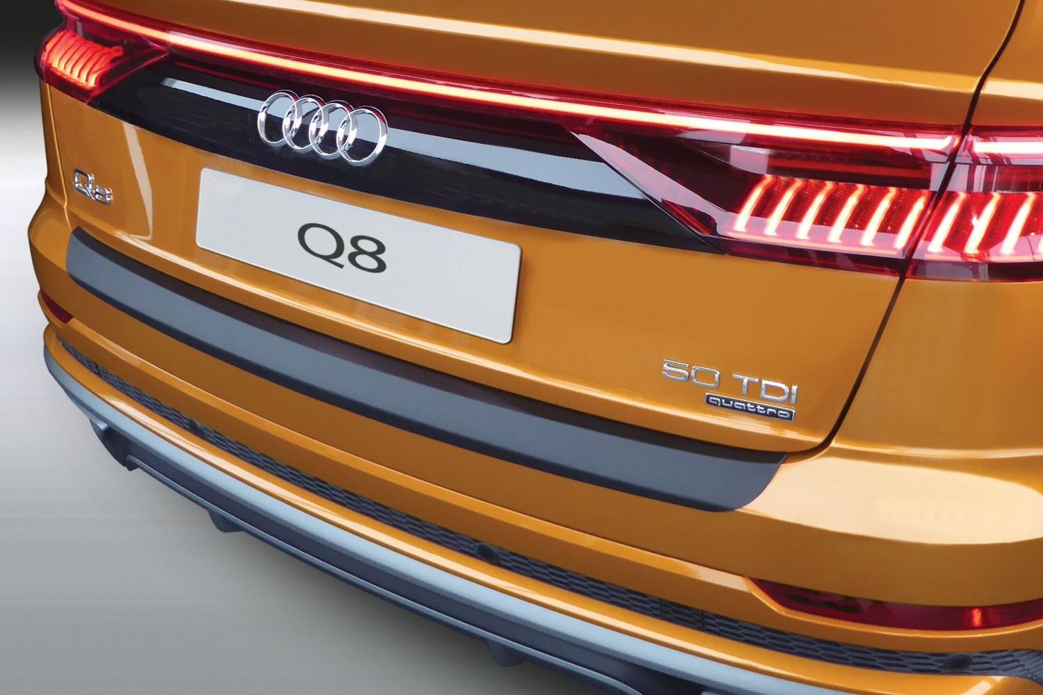 Rear bumper protector suitable for Audi Q8 (4M) 2018-present ABS - matt black