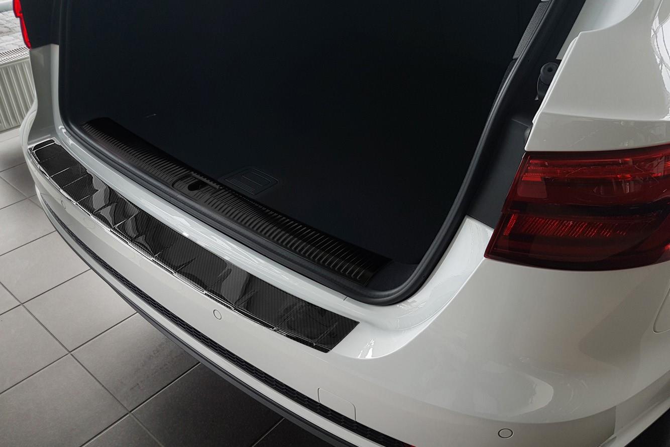 Rear bumper protector Audi A4 Avant (B9) stainless steel