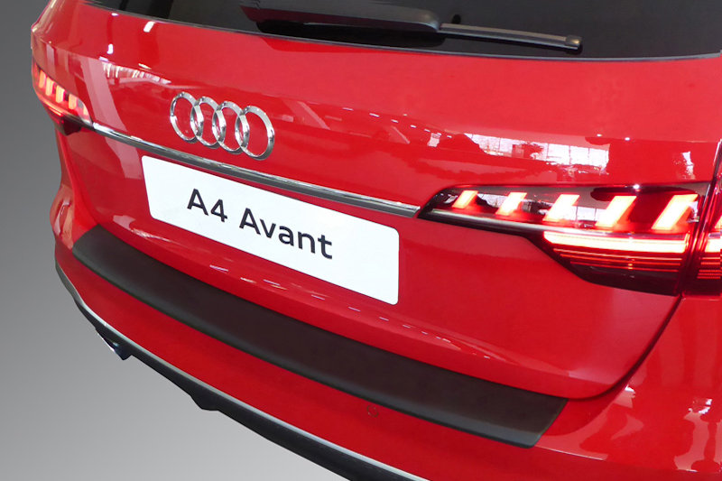 Rear bumper protector suitable for Audi A4 Avant (B9) 2015-present 5-door hatchback ABS - matt black